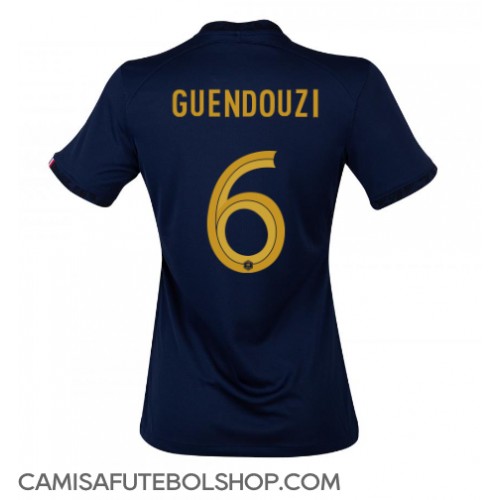 Camisa de time de futebol França Matteo Guendouzi #6 Replicas 1º Equipamento Feminina Mundo 2022 Manga Curta